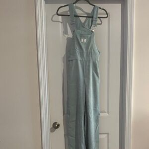 Girls Light Teal Overalls